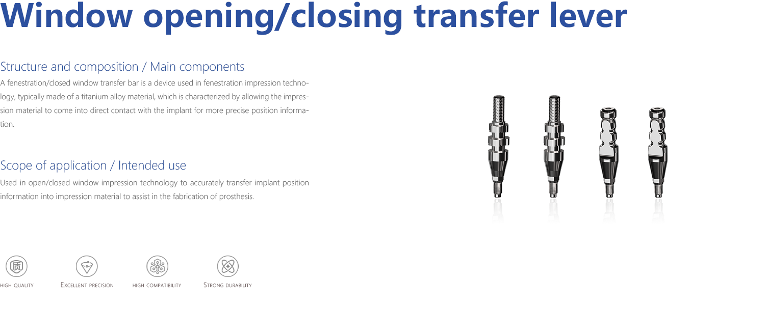 Window opening / closing transfer lever