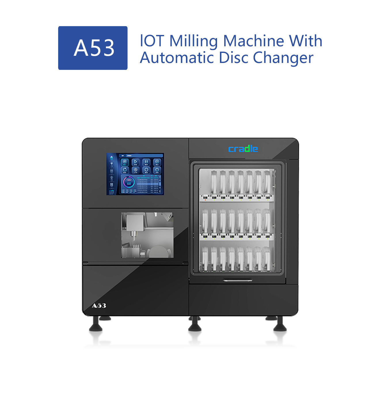 Cradle A53  IOT  milling machine with automatic disc changer